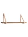 Forno Plank - Natuurlijk, Rubberhout/Leer, 80x20x2 cm