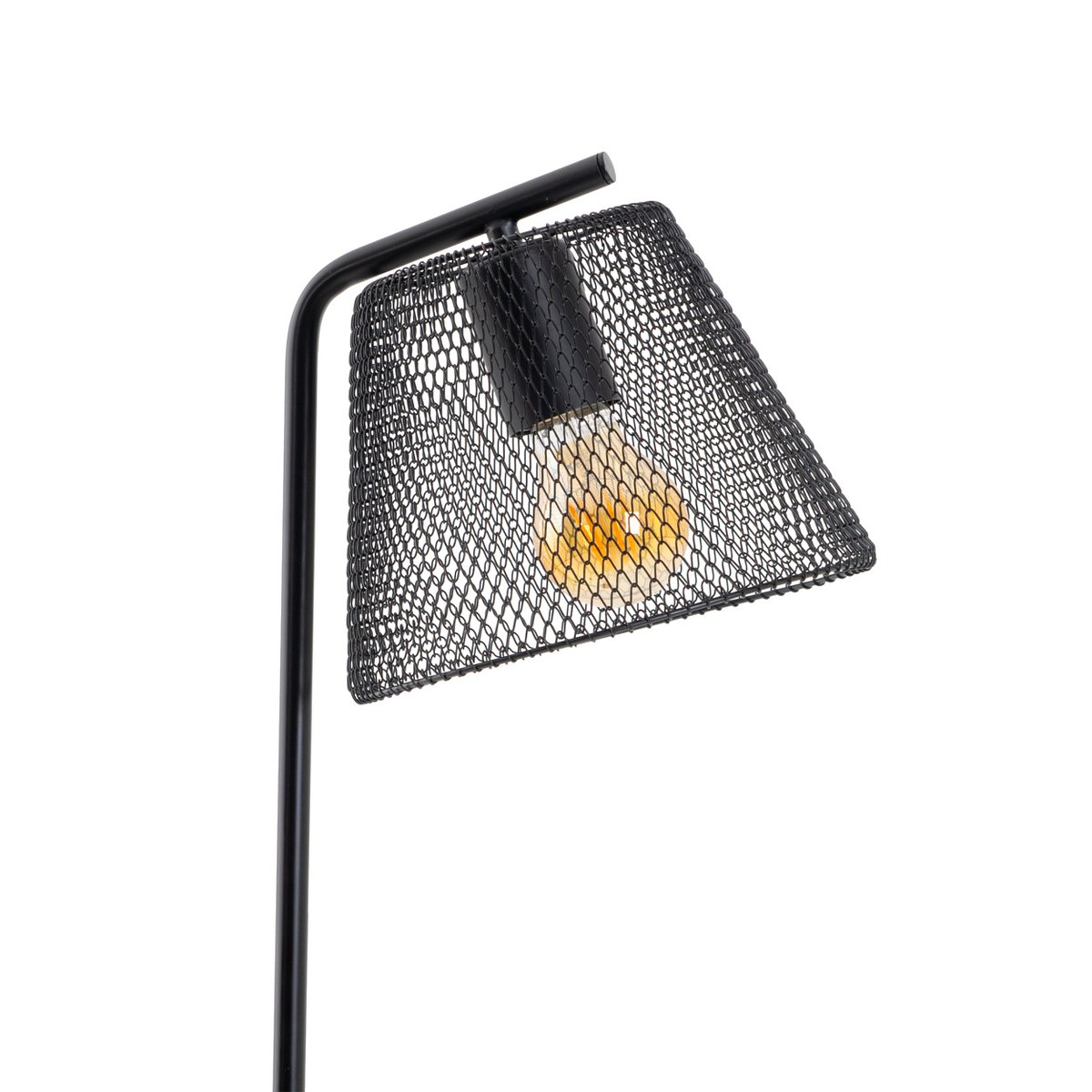 Staande lamp "Korie", vloerlamp gemaakt van zwart in zwart, met E27 -aansluiting, 140 cm hoog, voor de woonkamer en kantoor. - Afbeelding 3