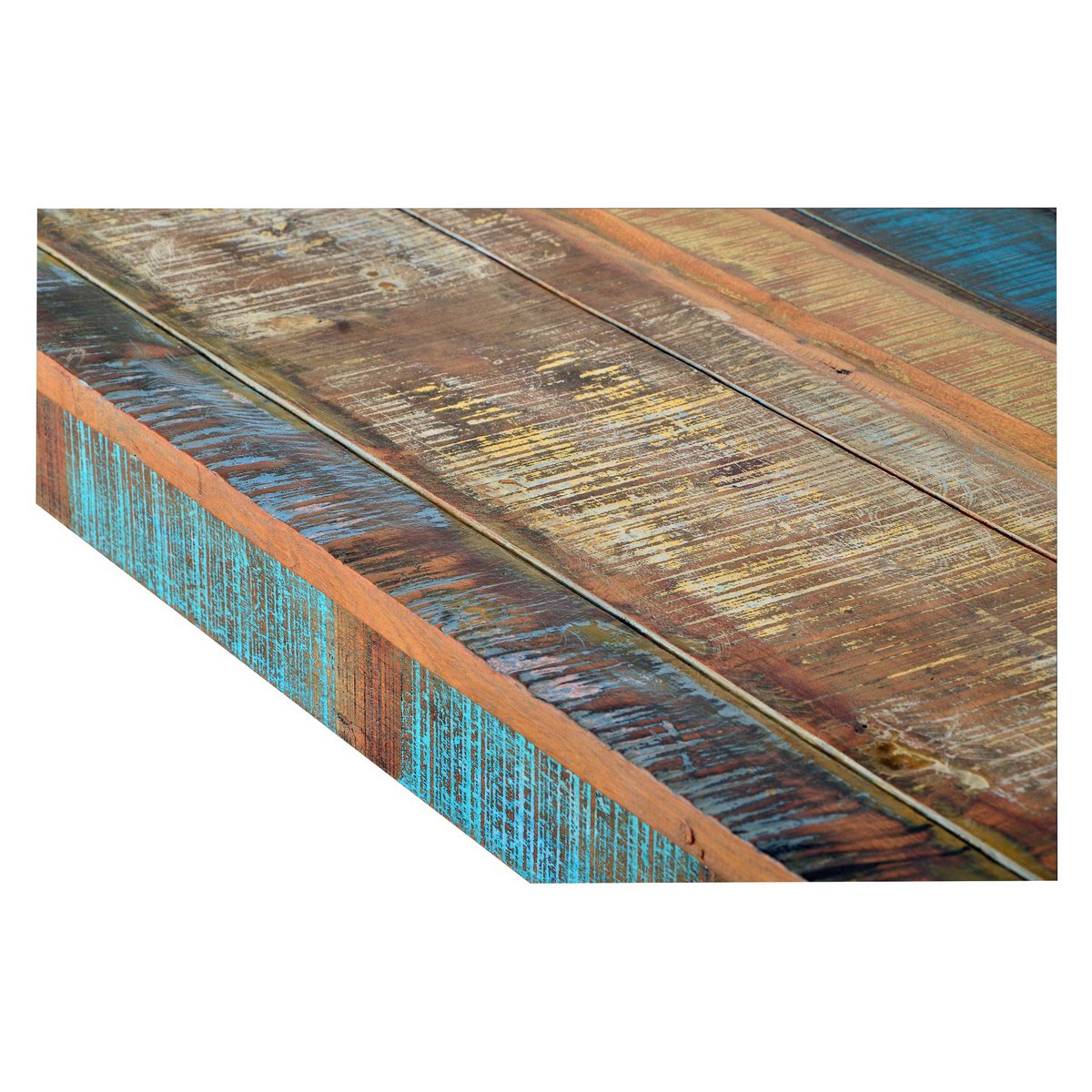Eettafel van Gerecycled Hout - Meerkleurig 140x70 cm - Afbeelding 3