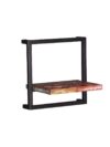 Moderne Wandplank van Gerecycled Oud Hout met Antiek Zwart Metalen Frame