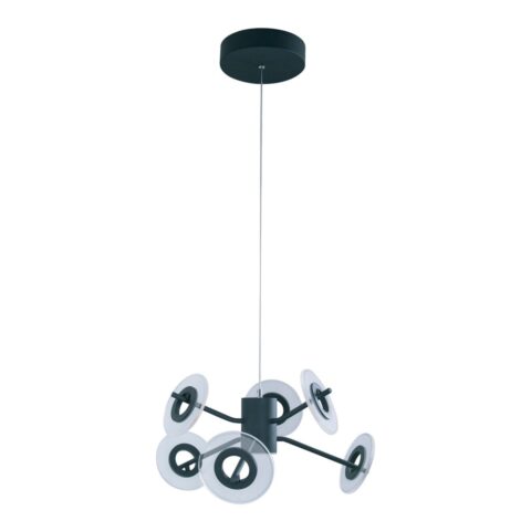 Discus dimbare LED hanglamp met zwevende lichtschijvenntoor met een Øvon ca. 57 cm