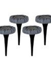 4-delige Kian LED Solar Grondspots voor Buiten - Grijs met Geïntegreerde LED