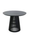 Ronde Zwarte Eettafel 100 cm met Kolomframe