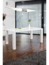 Witte Hoogglans Eettafel 160 cm voor 6 Personen