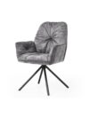 Fauteuil met 360° draaifunctie, grijs