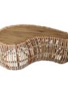 Salontafel van rotan en gerecycled teakhout 120 cm