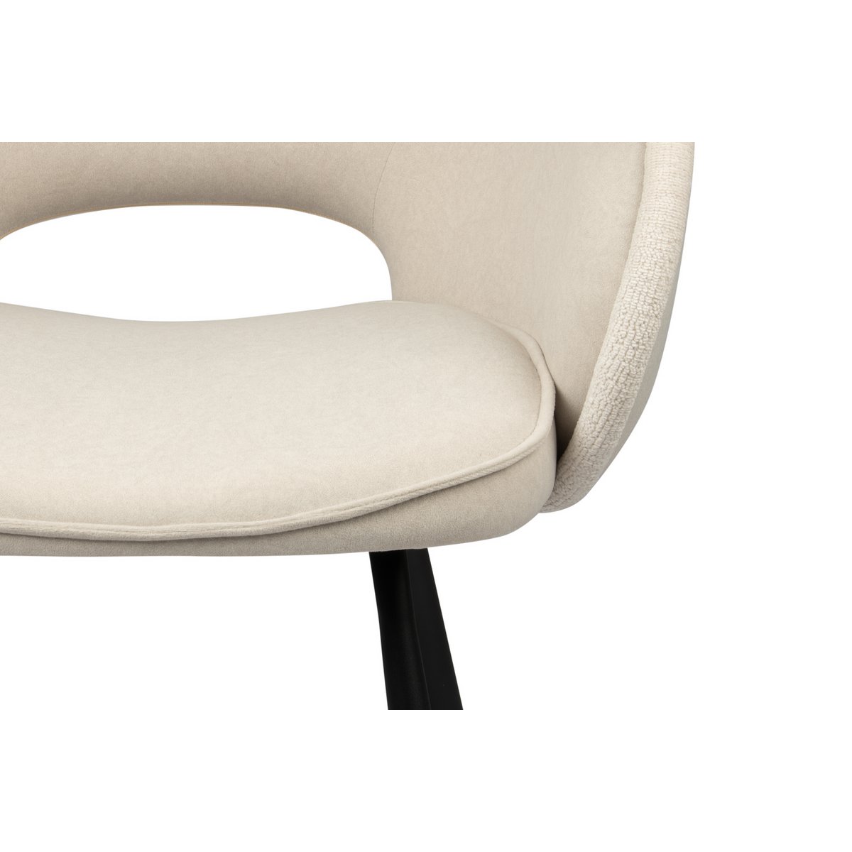 Elephant Chair - Beige met Zwart Onderstel - Afbeelding 8