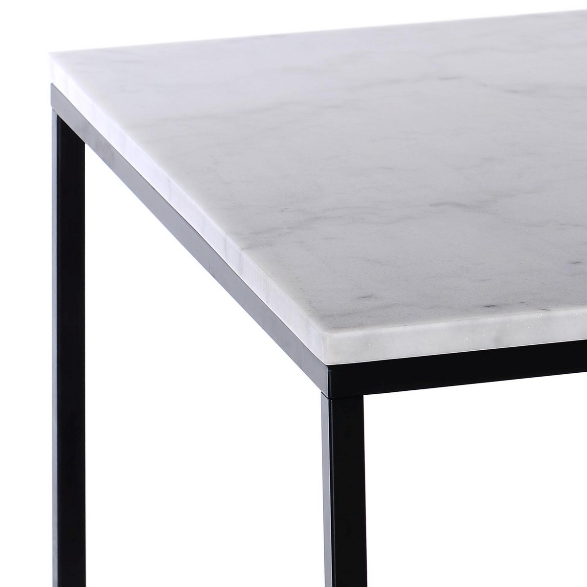 Marmeren salontafel wit zwart 75 x 75 x 48 cm - Afbeelding 5