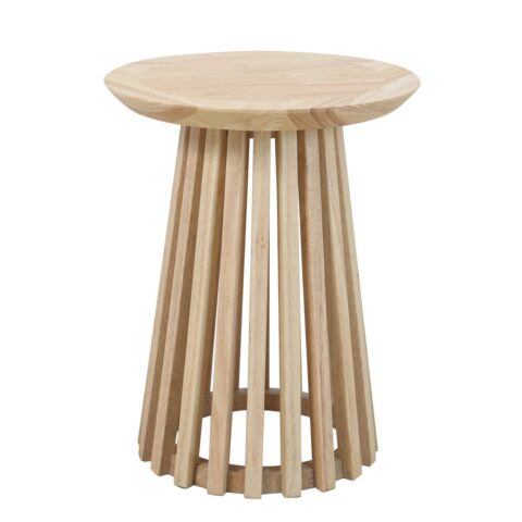 Ronde Houten Bijzettafel 3-in-1 Naturel 40 cm
