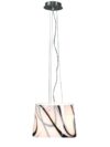 Glazen hanglamp "mengsel" gemaakt van metaal en glas in wit, E27, Ø 29 cm