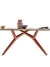 Industriële Eettafel met Massief Houten Blad 220 cm