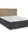 Boxspringbed met Rotan Hoofdbord - Donkergrijs 180x200 cm