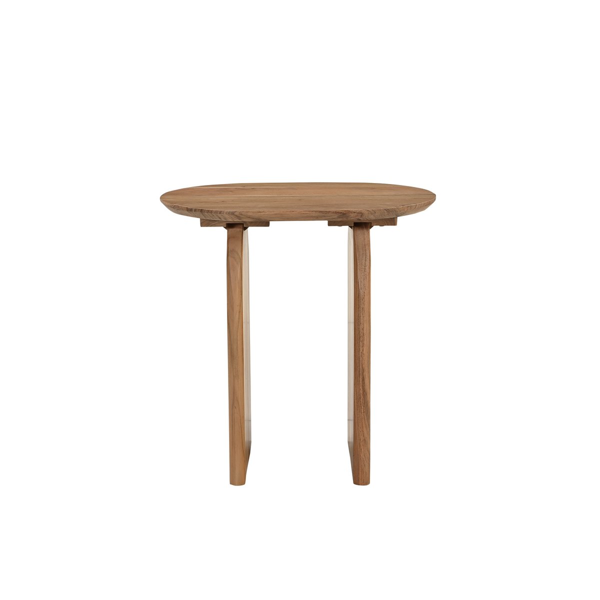 Massief Acaciahouten Ovale Bijzettafel 60 cm - Afbeelding 2