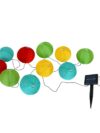 LED Solar Lichtslinger Japanse Ballon 10 Lamps - Multikleur 225 cm