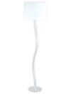 LED -vloerlamp "Aurelia" gemaakt van metaal en plastic in wit met stevig ingebouwde LED's, 163 cm hoog, verlichting voor woonkamer, eetkamer of kantoor