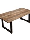 Eettafel mangohout en metaal factory style 220 x 100 x 77 cm