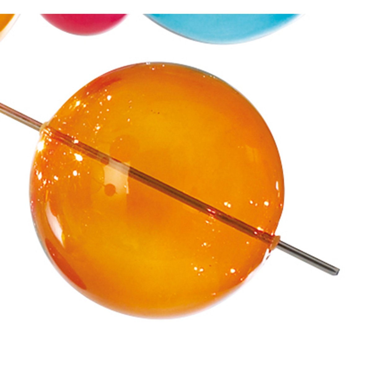 Hanger lamp "explosie" gekleurd gemaakt van metaal en glas, G9 -versies, hangende lamp voor eetkamer, woonkamer, hal of kantoor, Øca. 65 cm - Afbeelding 2