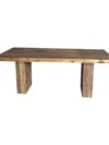 Massief teakhouten eettafel 180 cm met geborsteld oppervlak
