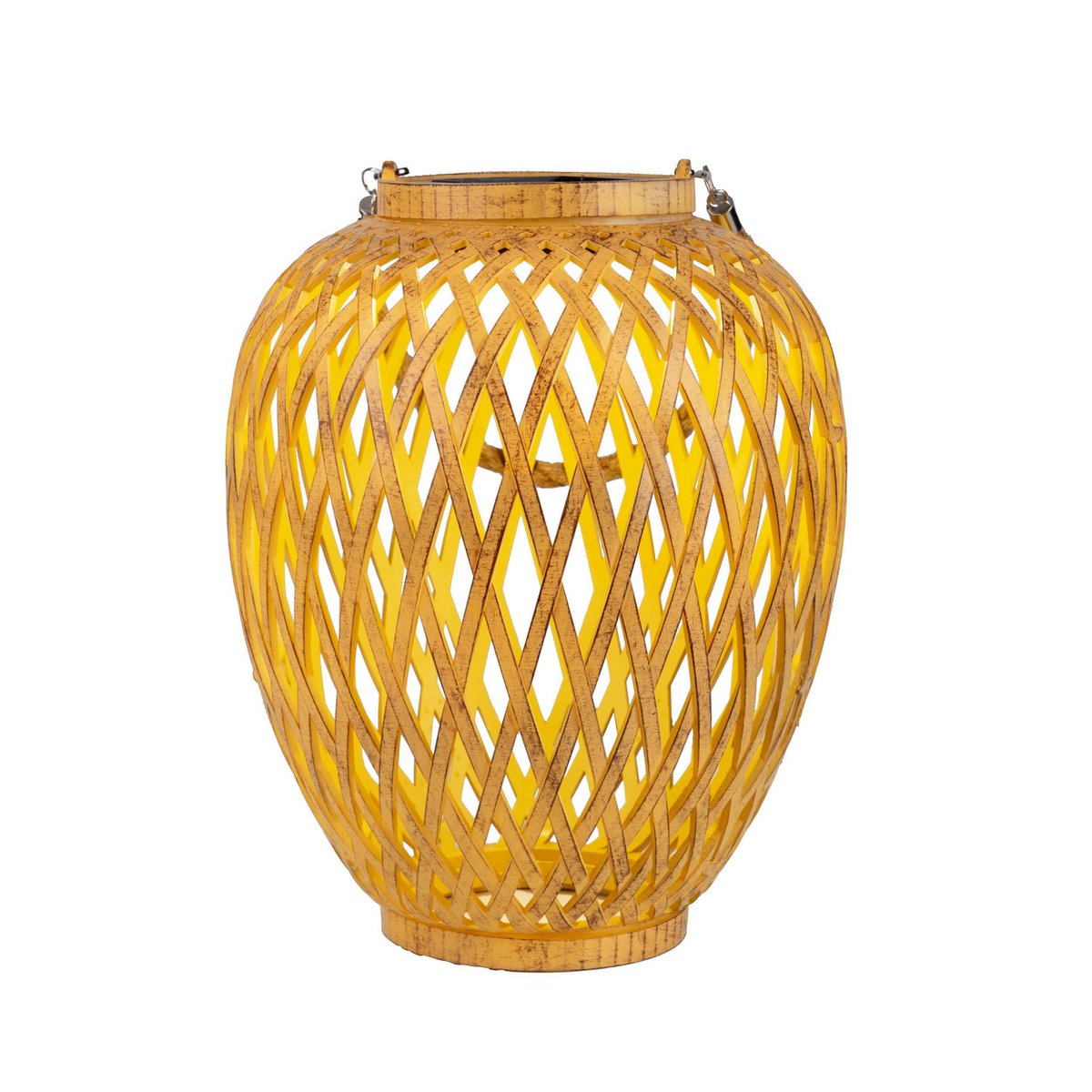 2 Set Basket / Solar Record "Cesto", gemaakt van natuurlijke gekleurde Artstrattan, met schemeringsensor, warm wit, 24 cm hoog, voor de buitenruimte - Afbeelding 5