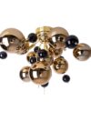 Explosion Plafondlamp - Goud met Glazen Bollen 57 cm