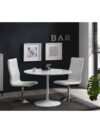5-delige Eetkamerset met Ronde Tafel en 4 Draaistoelen Wit