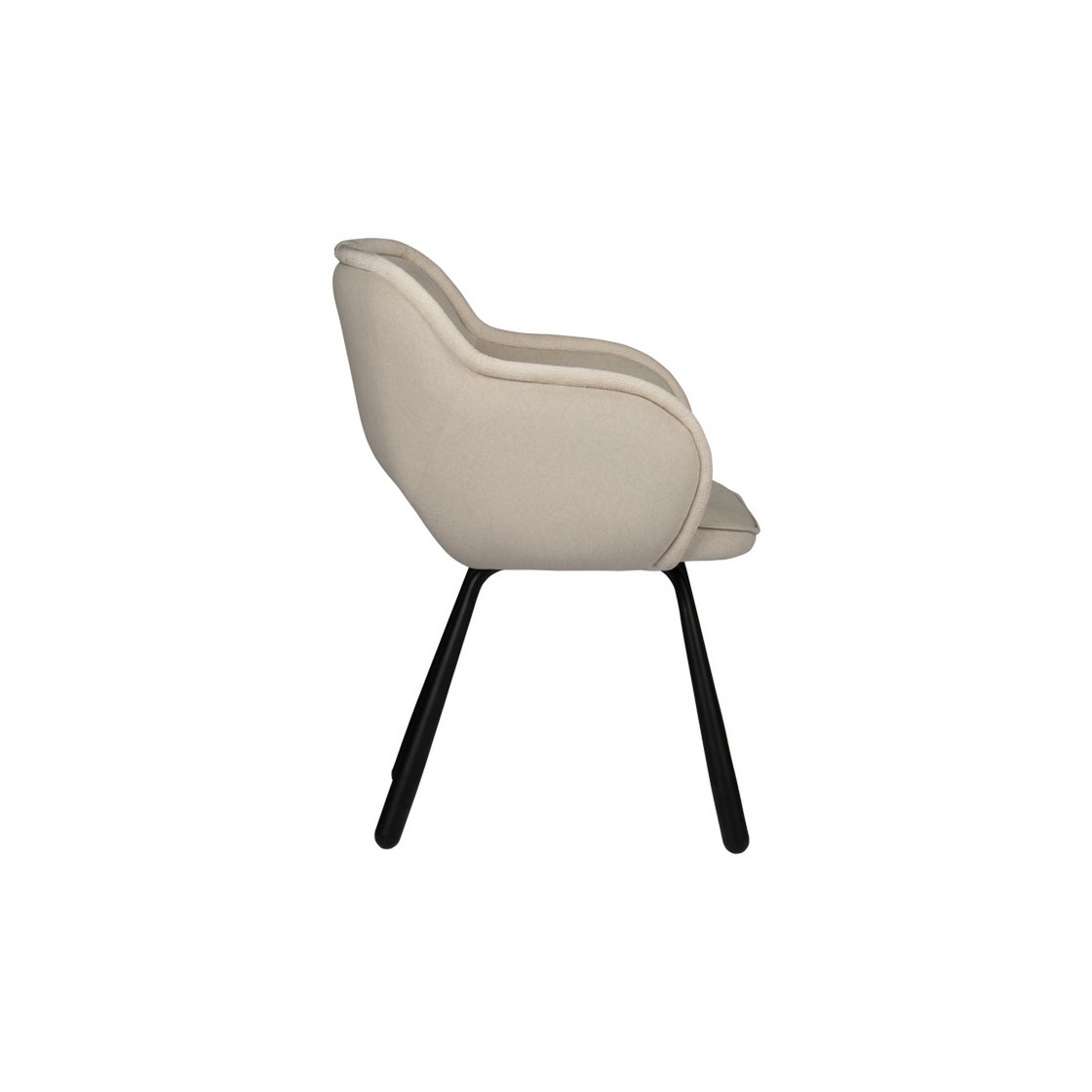 Elephant Chair - Beige met Zwart Onderstel - Afbeelding 2