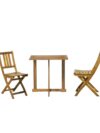 Opvouwbare Balkonset - Geolied Acaciahout met Tafel en 2 Stoelen