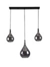 Hanglamp Gotha met Zwart Rookglas en Zwarte Kabel 88 x 25 x 150 cm