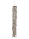 Hanger lamp "kokosnoot" 180 cm hoog, gemaakt van hout- en kokosnootschalen, beige/bruin, E27 -aansluiting, verlichting voor woonkamer, eetkamer of wintertuin.