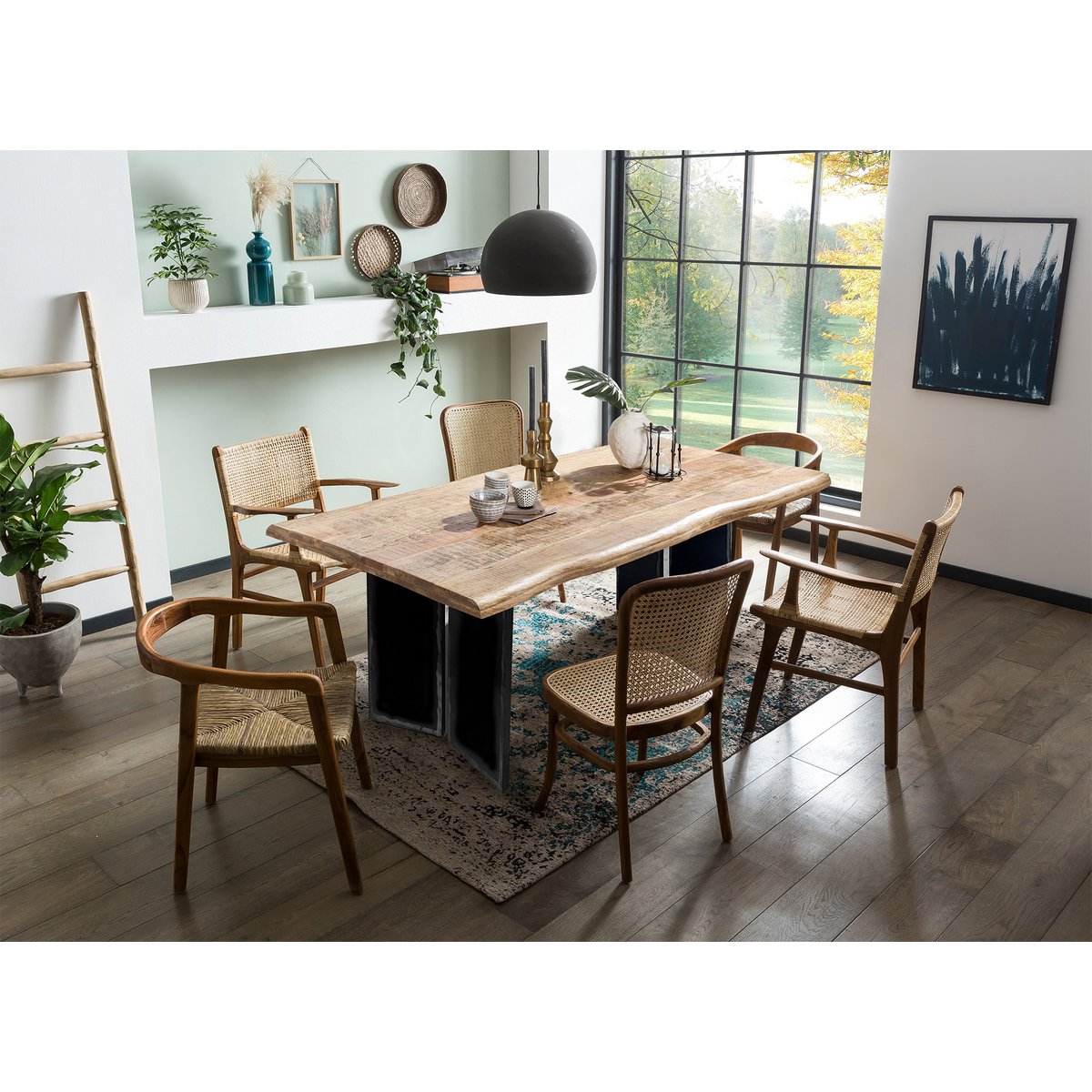 Tafelblad Massief Hout - Bruin 180x90 cm - Afbeelding 7