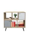Ladekast massief grenenhout bruin met 4 lades 79 x 40 x 75 cm