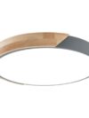 LED -plafondlamp "Borneo", Ø 31 cm gemaakt van metaal en plastic in grijs, geïntegreerde LED's, verlichting voor woonkamers, gang en kantoor