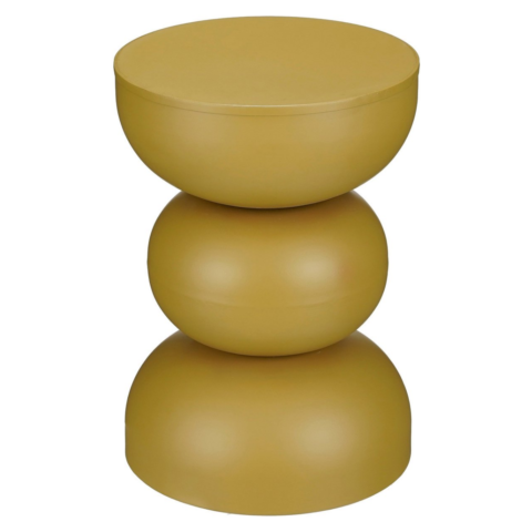 Luna Ronde Bijzettafel Geel 32 cm