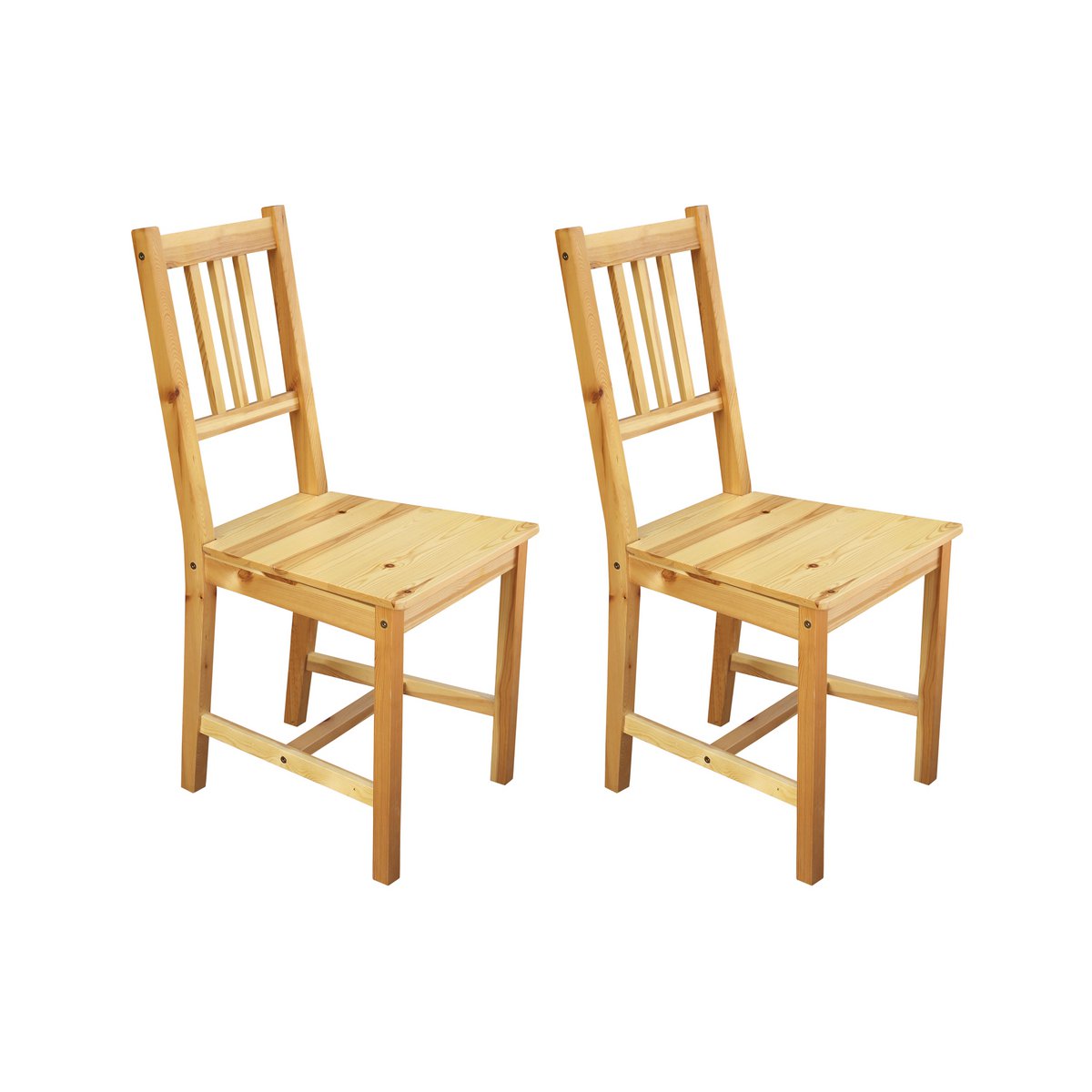 Grenenhouten Keukenstoel met Hoge Rugleuning