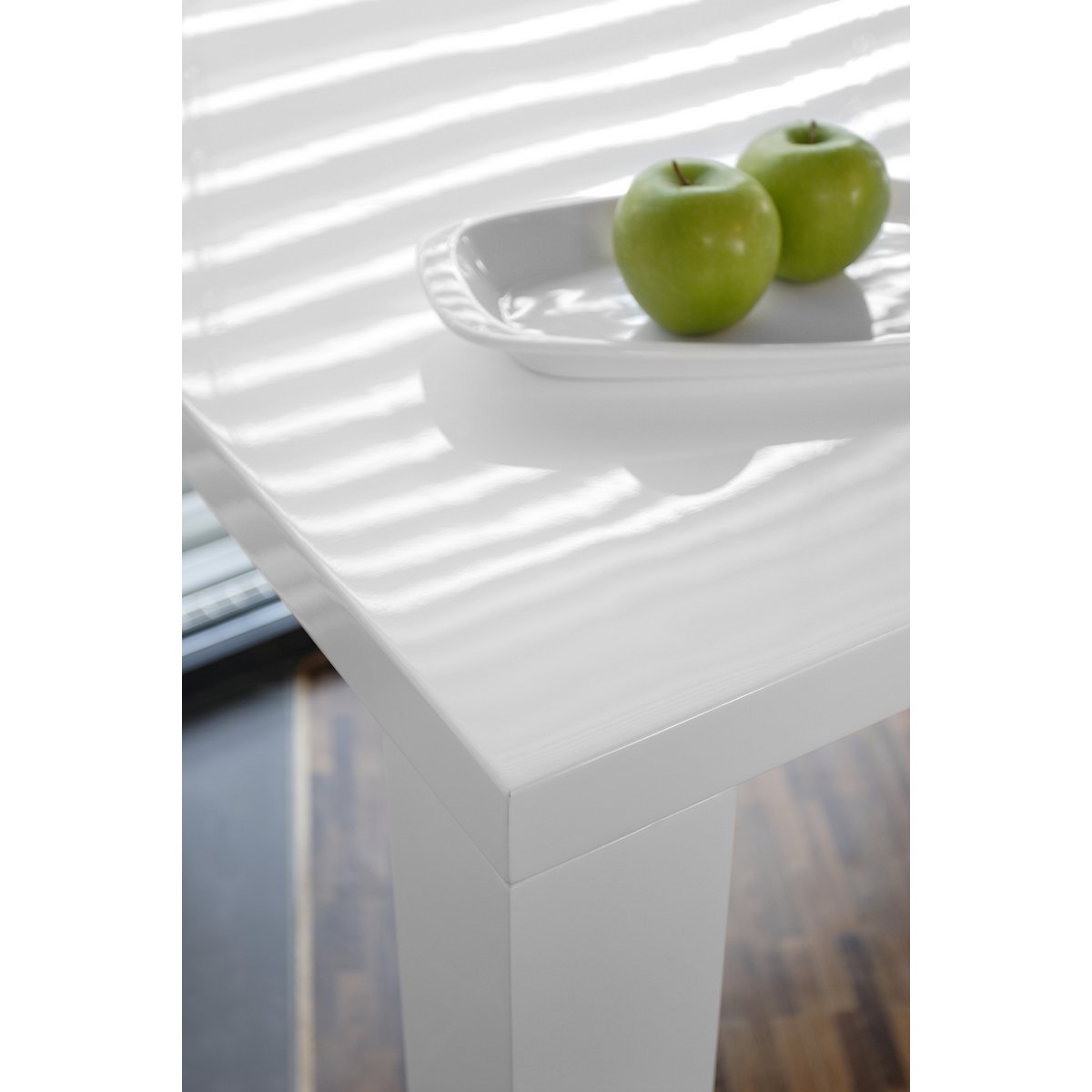 Witte Hoogglans Eettafel voor 2 tot 4 Personen - 120 cm - Afbeelding 2
