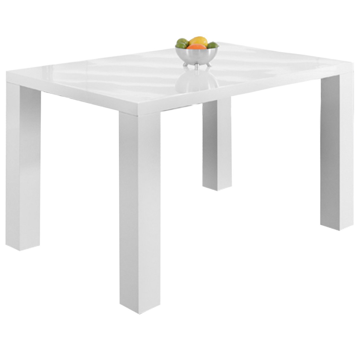 Witte Hoogglans Eettafel voor 2 tot 4 Personen - 120 cm - Afbeelding 3