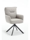 360 graden draaistoel grijs met pocketvering en zwart frame