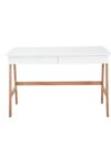 Scandinavisch bureau wit met 2 lades 120 cm