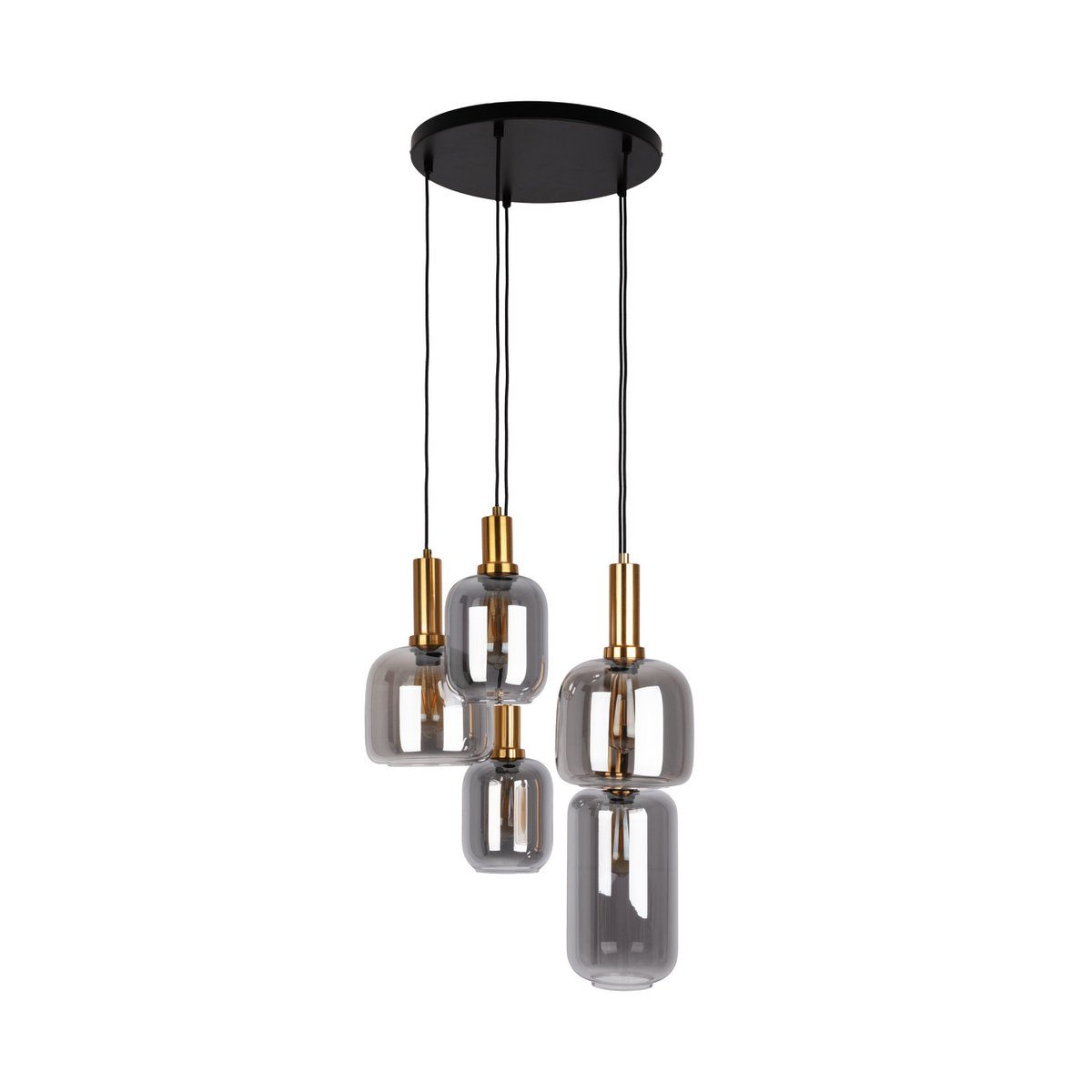 Fumo Hanglamp met Rookglas en Goudkleurig Metaal