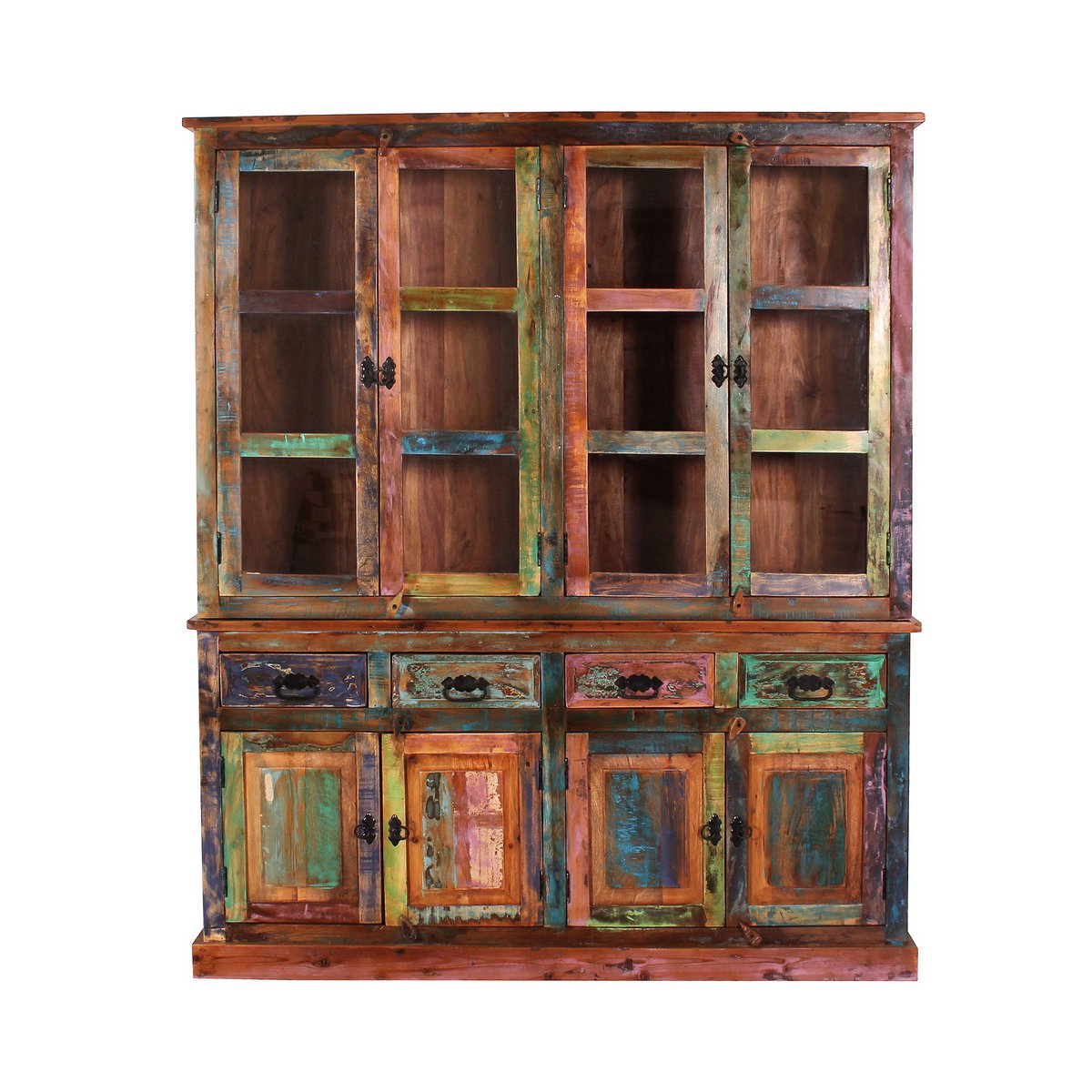 Kleurrijk Dressoir van Gerecycled Hout - 160 cm - Afbeelding 8