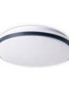 LED -plafondlamp "Irvine", metalen plafondlamp, wit, wit, met stevig ingebouwde LED's, voor eetkamer, woonkamer, hal of kantoor, Ø30,5 cm