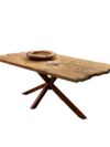 Industriële eettafel gerecycled teakhout 240 cm met antiekbruin frame
