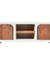 Scandinavisch Dressoir Wit met Acaciahouten Deuren 150 cm