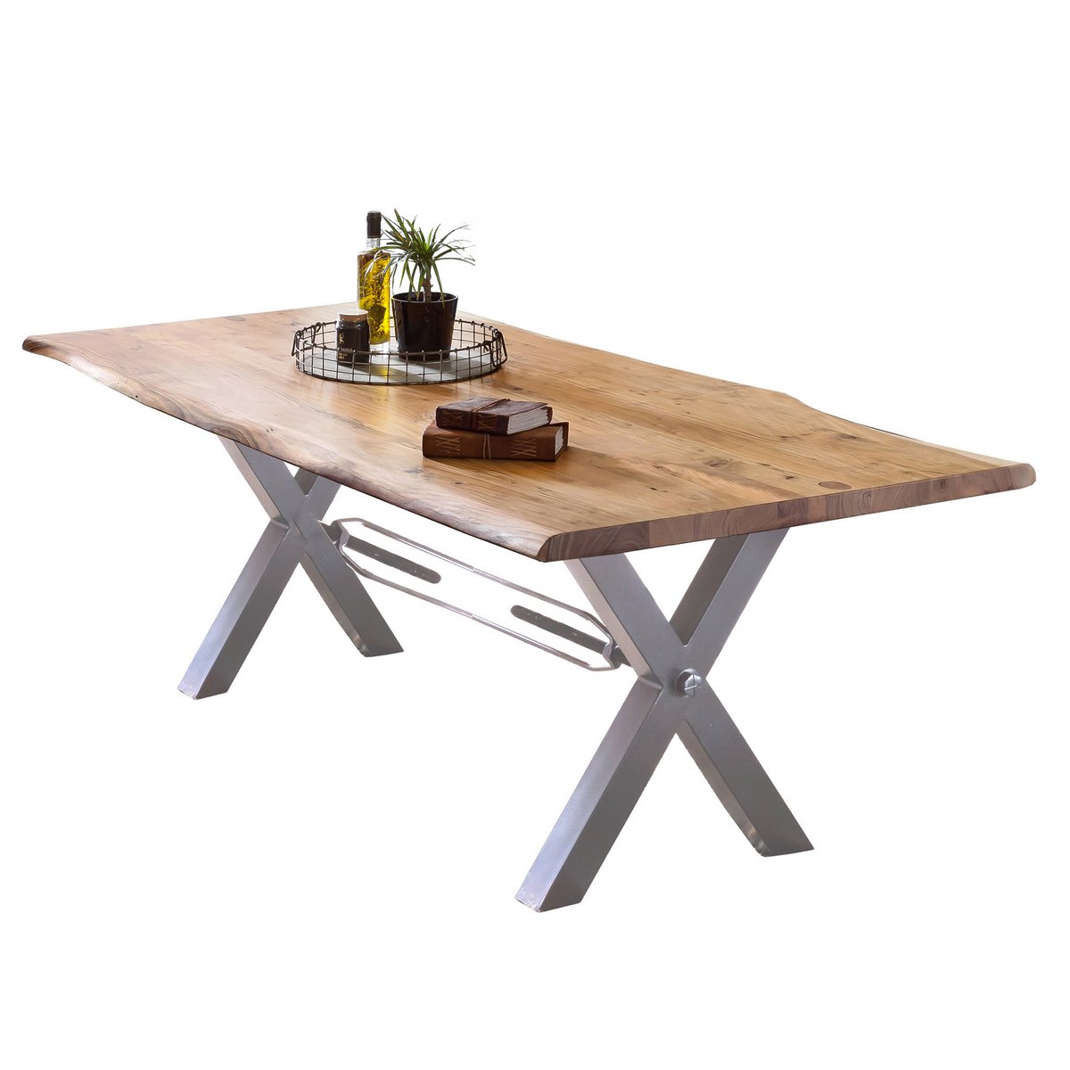 Massief Houten Tafelblad 240 cm Bruin 56 mm - Afbeelding 7