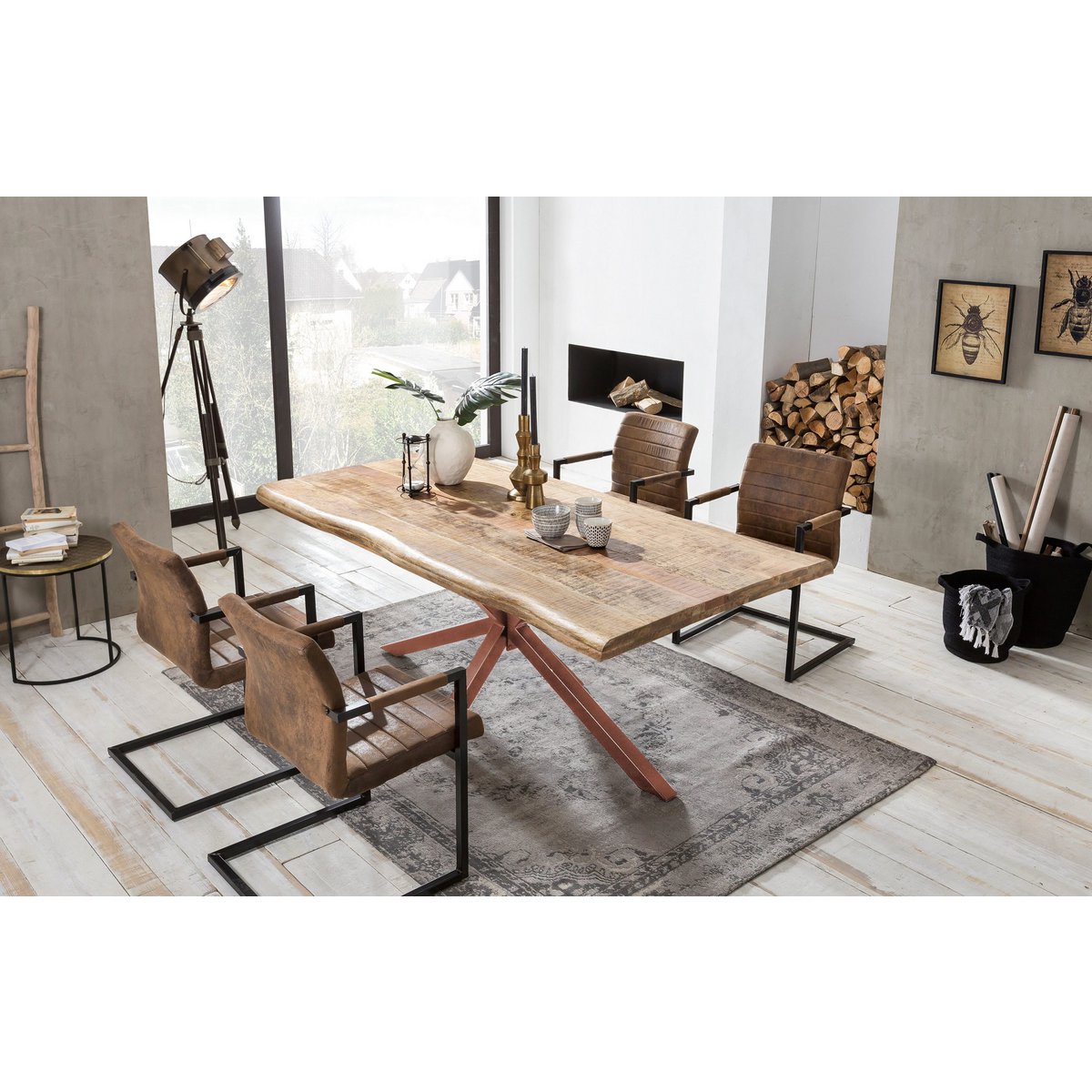 Tafelblad Massief Hout - Bruin 180x90 cm - Afbeelding 14