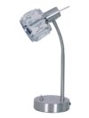 LED -tafellamp "Josefa", tafellamp gemaakt van metaal en glas in roestvrijstalen optica, met E14 -versie Filamentlamp inbegrepen, licht voor woonkamer, eetkamer, gang of gang 34,5 x 17,5 cm