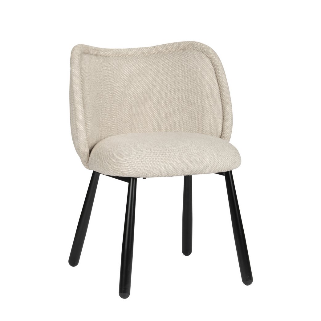 Panda Chair - Beige met Zwart Onderstel