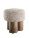 Stoel pouf Ø 50 cm walnoot/bruin
