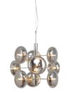 Orion Hanglamp met Rookglas en Chroomkleurig Frame