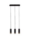 3 hanglamp "Fridu" gemaakt van metaal in Matt Black, met Gu10 -basis, 48 ​​cm lang
